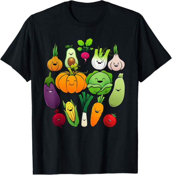 Cute Vegetable Art Men Women Healthy Veggie Vegan Gardening ... - Image 2